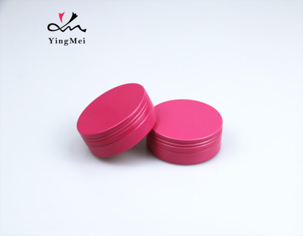 70ml rose red round metal aluminum cream jar gift box