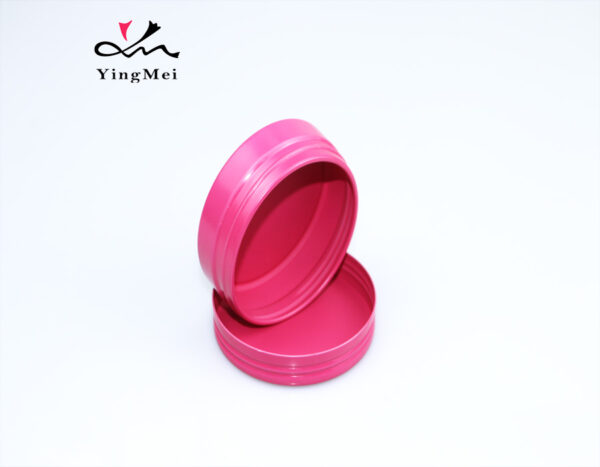 70ml rose red round metal aluminum cream jar gift box