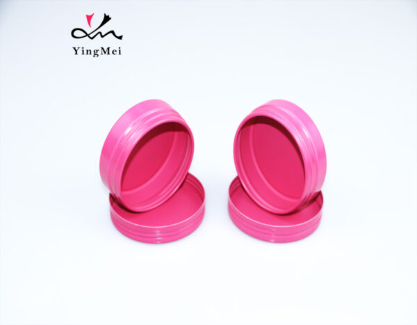 70ml rose red round metal aluminum cream jar gift box