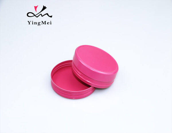 70ml rose red round metal aluminum cream jar gift box