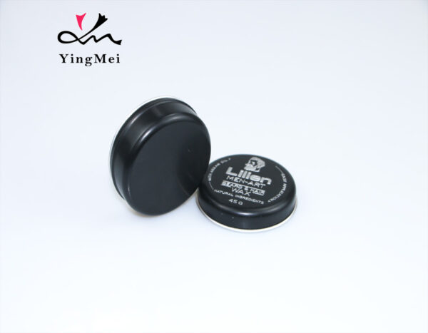 70ml glossy black embossed logo aluminium jar with screw cap