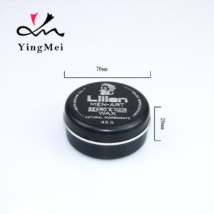 70ml glossy black embossed logo aluminium jar with screw cap