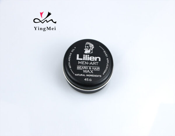 70ml glossy black embossed logo aluminium jar with screw cap