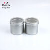 100ml silver round aluminum storage jar with transparent lid