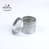 100ml silver round aluminum storage jar with transparent lid