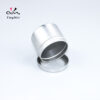 100ml silver round aluminum storage jar with transparent lid