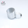 100ml silver round aluminum storage jar with transparent lid