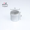 100ml silver round aluminum storage jar with transparent lid