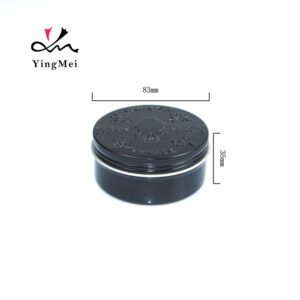 180ml custom embossed black round aluminum can hair wax