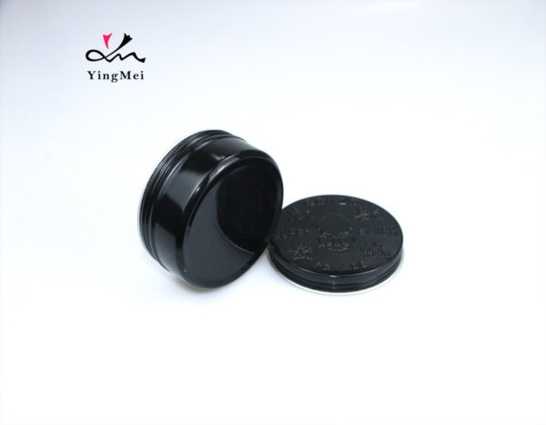 180ml custom embossed black round aluminum can hair wax