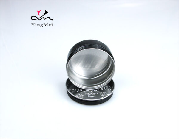 180ml custom embossed black round aluminum can hair wax