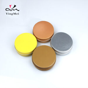 Colorful round aluminum cream bottle storage jar 100ml