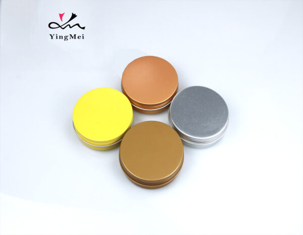 Colorful round aluminum cream bottle storage jar 100ml