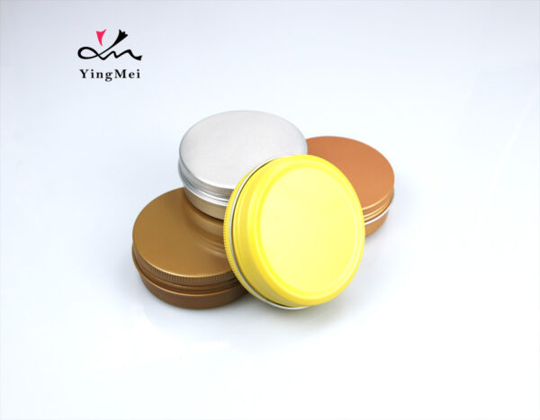 Colorful round aluminum cream bottle storage jar 100ml