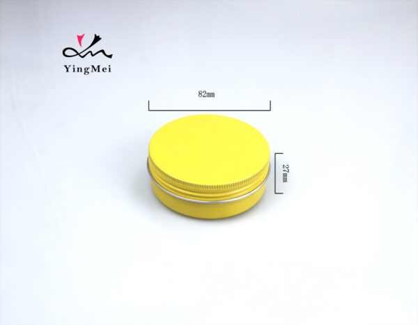 Colorful round aluminum cream bottle storage jar 100ml