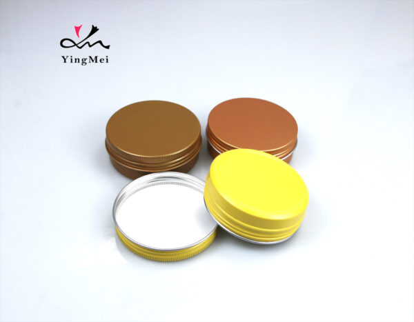 Colorful round aluminum cream bottle storage jar 100ml
