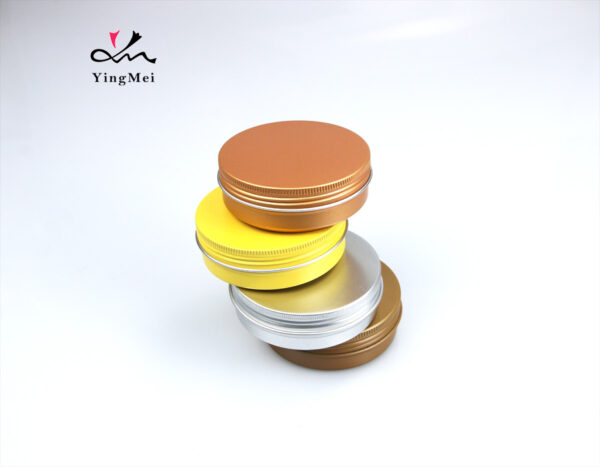 Colorful round aluminum cream bottle storage jar 100ml