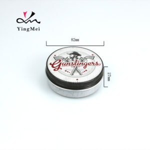 Off-white round retro printed aluminum cream bottle 100ml
