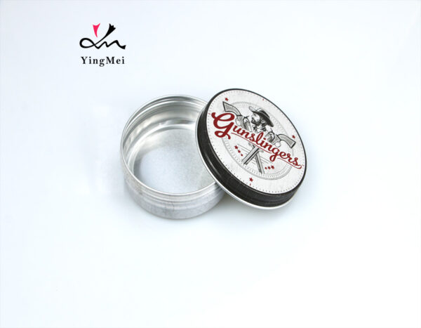 Off-white round retro printed aluminum cream bottle 100ml