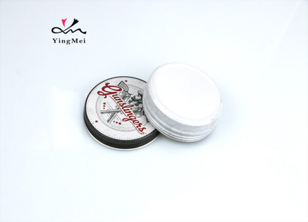 Off-white round retro printed aluminum cream bottle 100ml