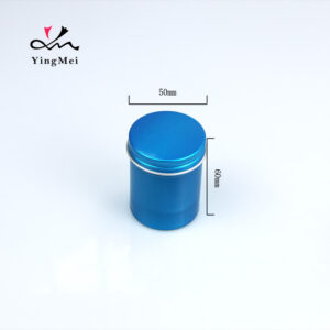 80ml red and blue round aluminum tall cream storage jar