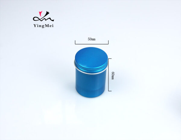 80ml red and blue round aluminum tall cream storage jar