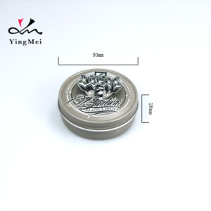 150ml silver grey round color printed metal aluminum box