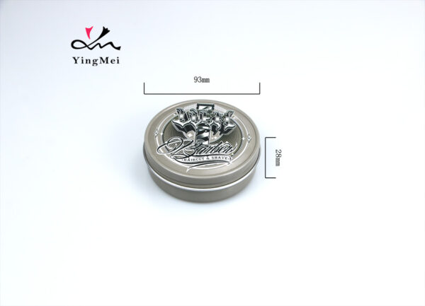 150ml silver grey round color printed metal aluminum box