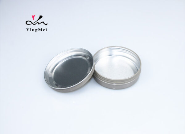 150ml silver grey round color printed metal aluminum box