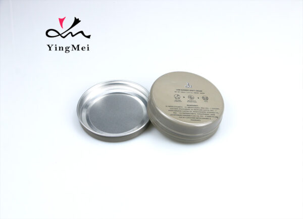 150ml silver grey round color printed metal aluminum box