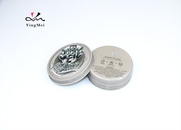 150ml silver grey round color printed metal aluminum box