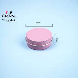 25ml purple pink aluminum lip balm tin can custom container