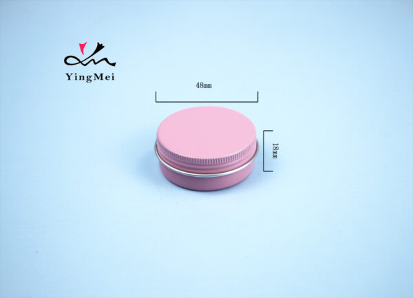 25ml purple pink aluminum lip balm tin can custom container