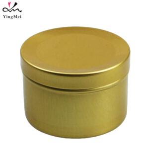 50ml gold slip lid metal aluminum can storage container