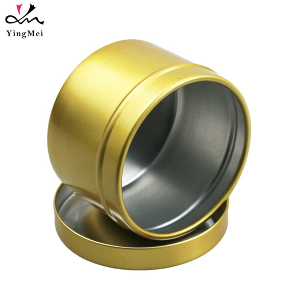 50ml gold slip lid metal aluminum can storage container