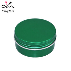 50ml Green Aluminum Cosmetic Jar Eco Empty Tin Can