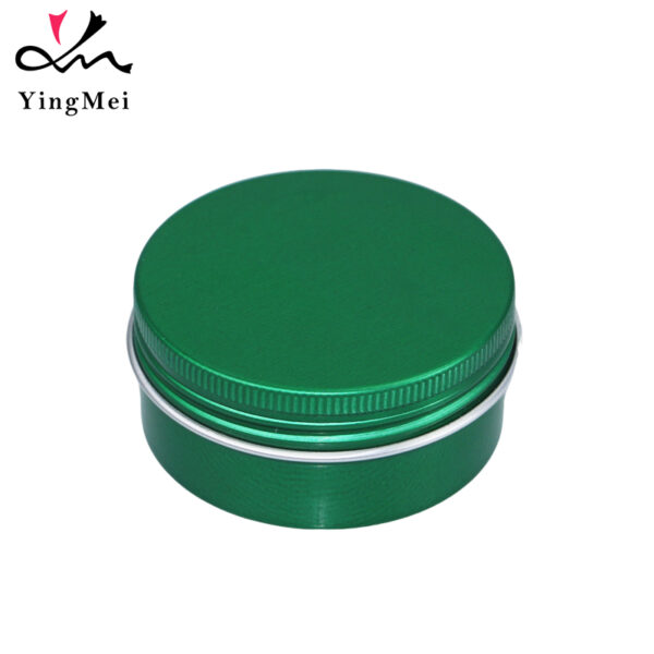 50ml Green Aluminum Cosmetic Jar Eco Empty Tin Can