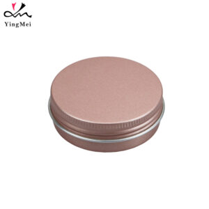 50ml 1.7oz Rose Gold Screw Cap Aluminum Jar Airtight Can