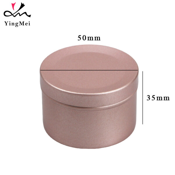 Rose Gold Flip-Top Aluminum Jar 50ml Cosmetic Container