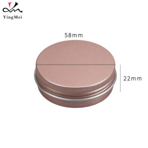 50ml 1.7oz Rose Gold Screw Cap Aluminum Jar Airtight Can