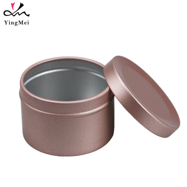 Rose Gold Flip-Top Aluminum Jar 50ml Cosmetic Container1