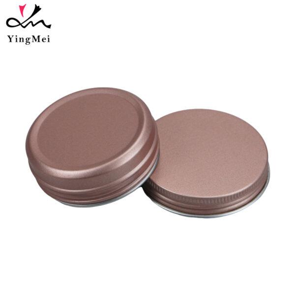 50ml 1.7oz Rose Gold Screw Cap Aluminum Jar Airtight Can