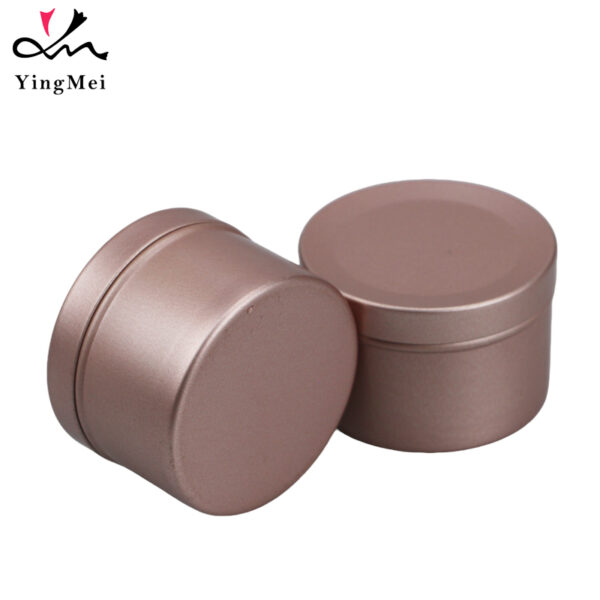 Rose Gold Flip-Top Aluminum Jar 50ml Cosmetic Container1