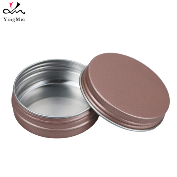50ml 1.7oz Rose Gold Screw Cap Aluminum Jar Airtight Can