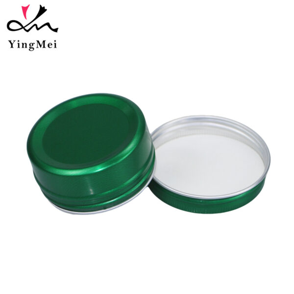 50ml Green Aluminum Cosmetic Jar Eco Empty Tin Can