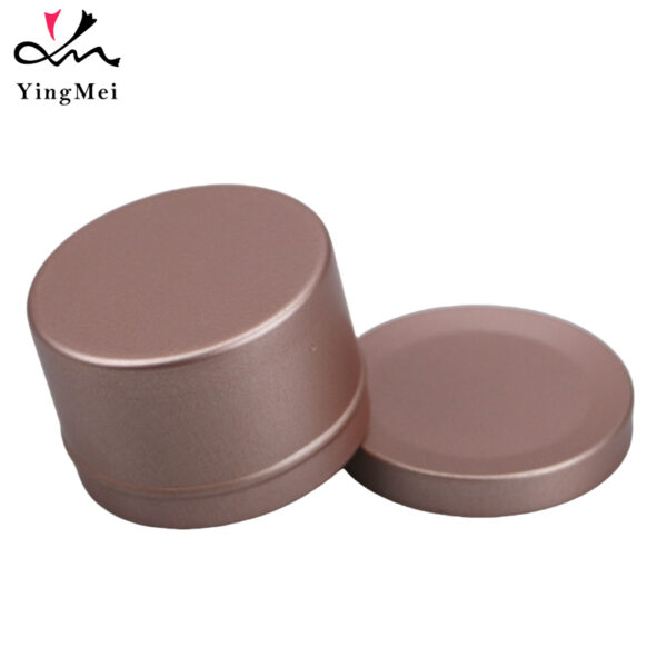 Rose Gold Flip-Top Aluminum Jar 50ml Cosmetic Container1