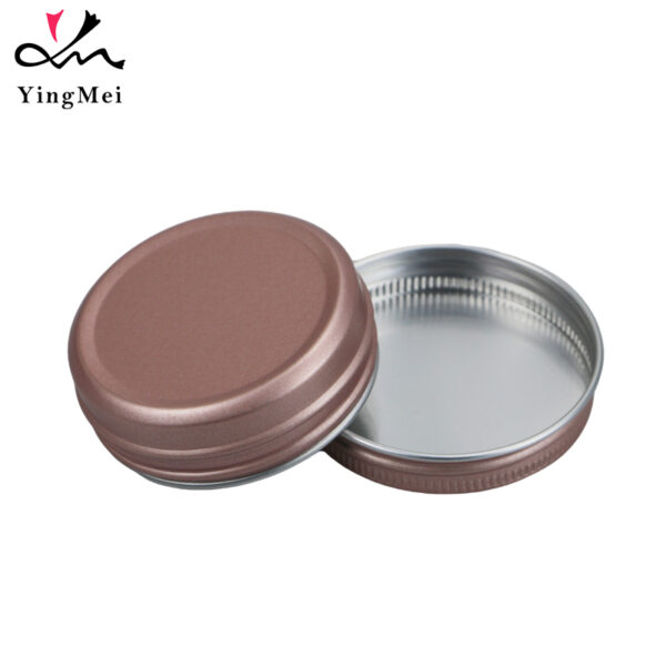50ml 1.7oz Rose Gold Screw Cap Aluminum Jar Airtight Can
