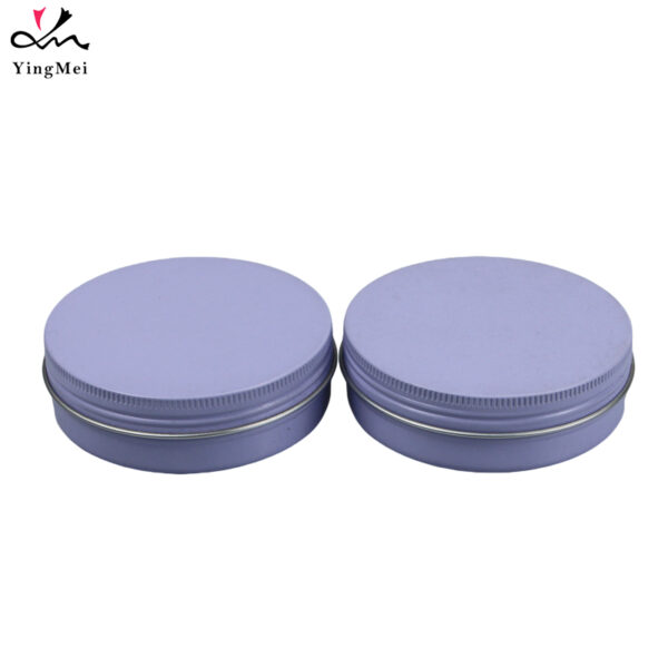 Lavender purple 100ml aluminum Cosmetic jar airtight1