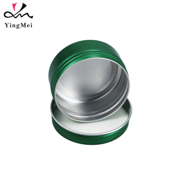 50ml Green Aluminum Cosmetic Jar Eco Empty Tin Can