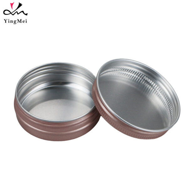 50ml 1.7oz Rose Gold Screw Cap Aluminum Jar Airtight Can